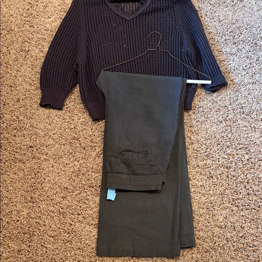 Peserico slate blue  Pants and sweater